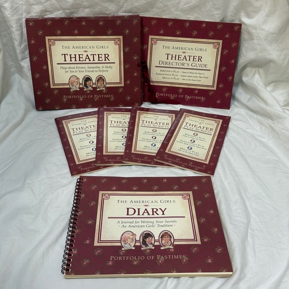 American Girl Other - The American Girls Portfolio of Pastimes Bundle Set - Theater & Diary Books